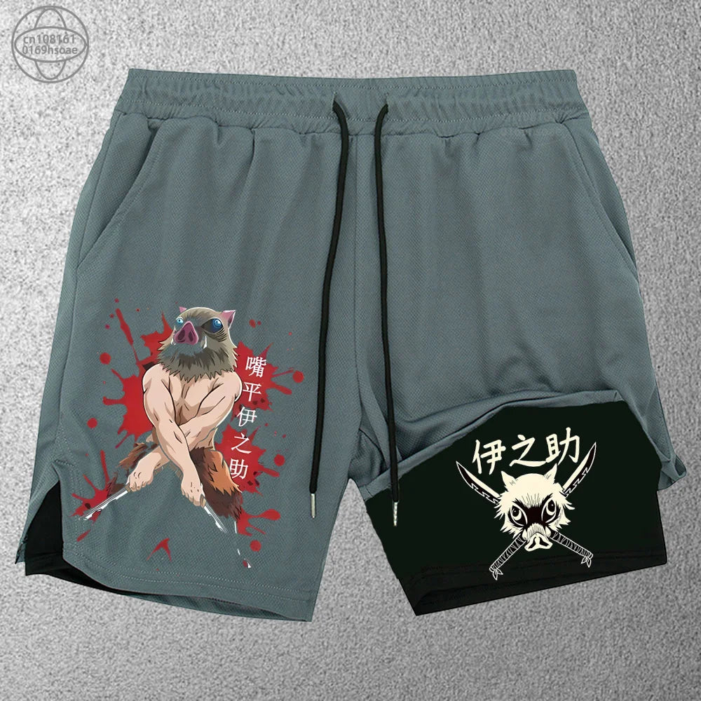 Men’s 2-in-1 Training Shorts – Trendy Double-Layer Sports & Beachwear (S–2XL)