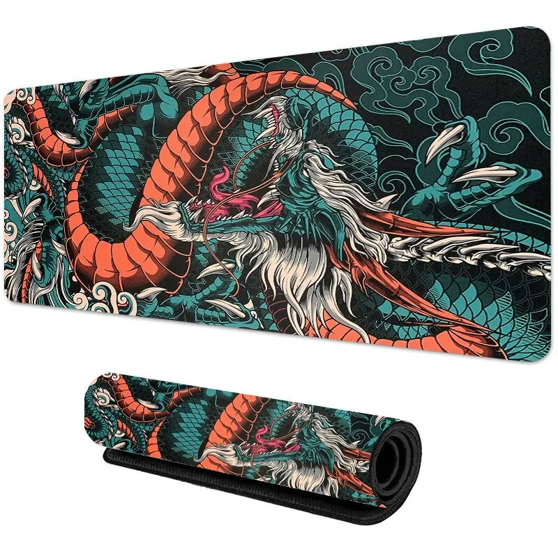 Japanese Dragon XXL Gaming Mouse Pad – Large Desk Mat for Keyboard & Mouse