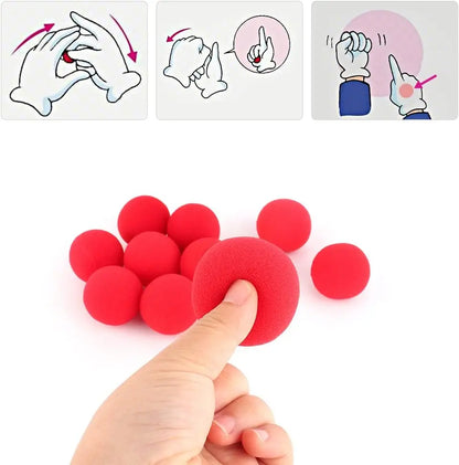 10pcs Red Magic Sponge Balls