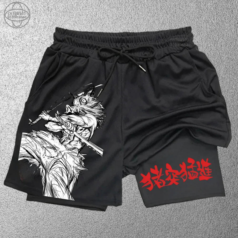 Men’s 2-in-1 Training Shorts – Trendy Double-Layer Sports & Beachwear (S–2XL)