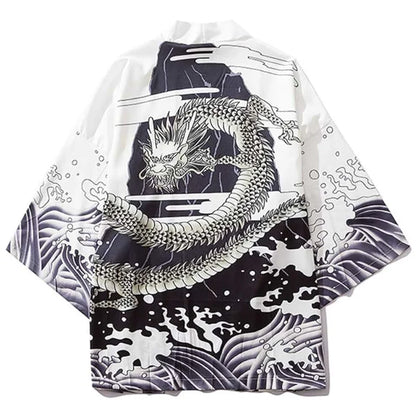 Anime Dragon Kimono Cardigan – Japanese Yukata Haori for Men & Women