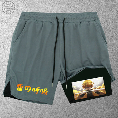 Men’s 2-in-1 Training Shorts – Trendy Double-Layer Sports & Beachwear (S–2XL)
