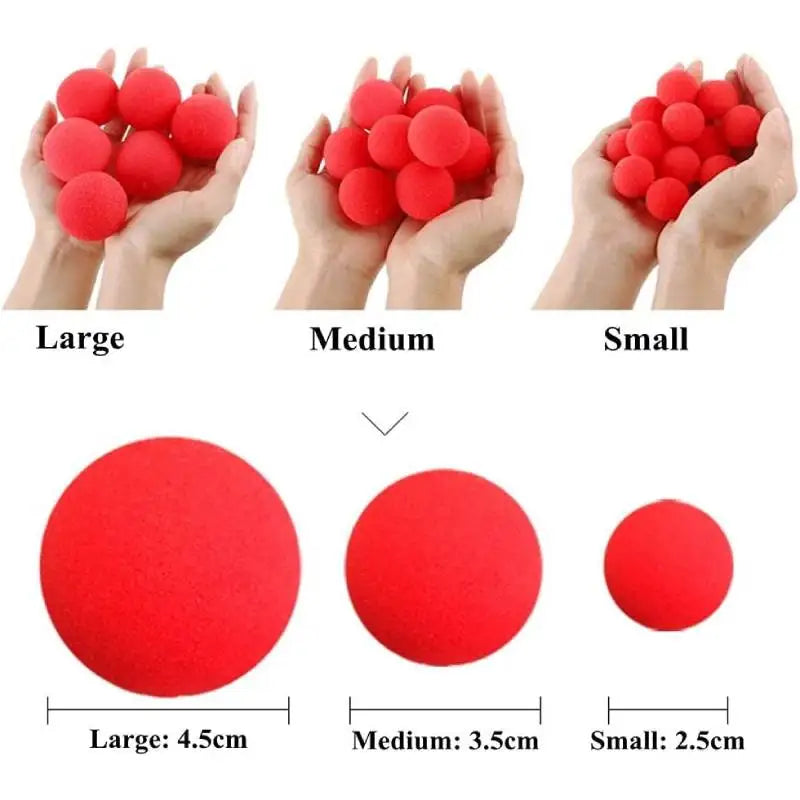 10pcs Red Magic Sponge Balls