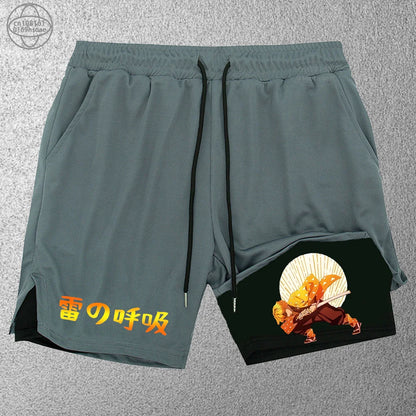 Men’s 2-in-1 Training Shorts – Trendy Double-Layer Sports & Beachwear (S–2XL)