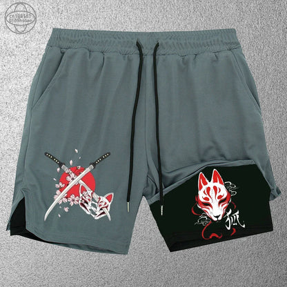Men’s 2-in-1 Training Shorts – Trendy Double-Layer Sports & Beachwear (S–2XL)