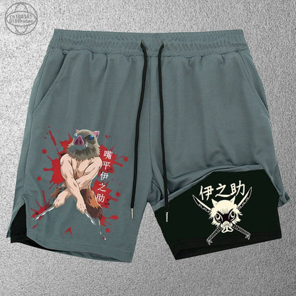 Men’s 2-in-1 Training Shorts – Trendy Double-Layer Sports & Beachwear (S–2XL)