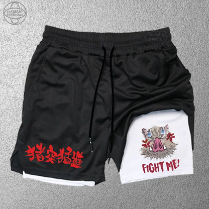 Men’s 2-in-1 Training Shorts – Trendy Double-Layer Sports & Beachwear (S–2XL)