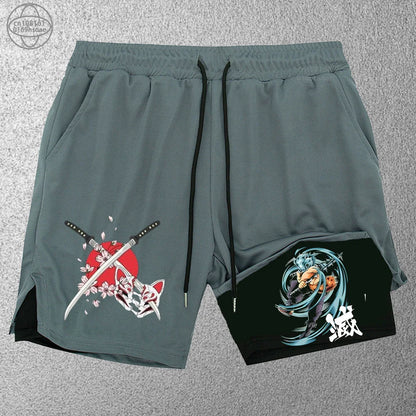Men’s 2-in-1 Training Shorts – Trendy Double-Layer Sports & Beachwear (S–2XL)