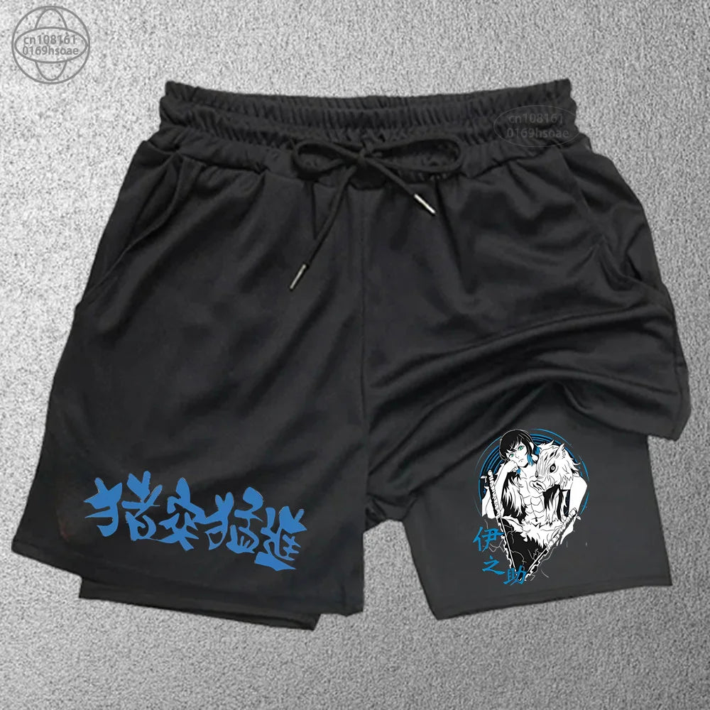 Men’s 2-in-1 Training Shorts – Trendy Double-Layer Sports & Beachwear (S–2XL)