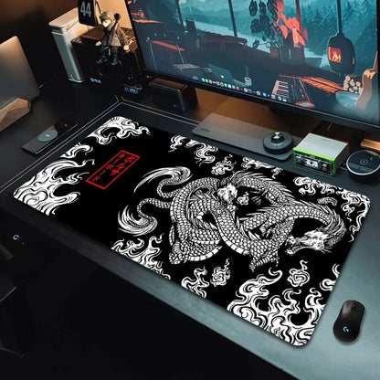 Japanese Dragon XXL Gaming Mouse Pad – Large Desk Mat for Keyboard & Mouse